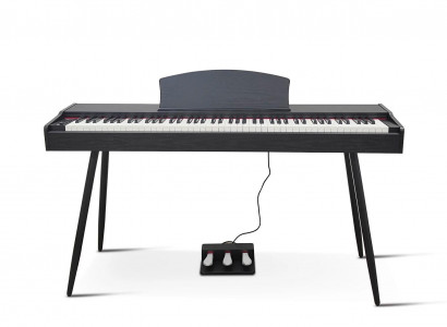 Digitální stage piano v hnědé barvě do domácnosti