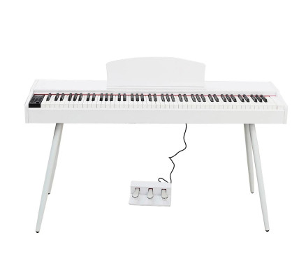 Digitalpiano Weißes Piano Stage Klavier Hochglanz Heimklavier