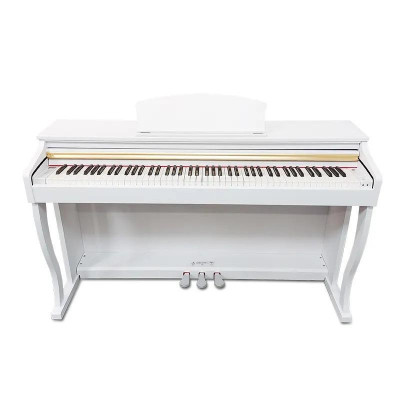 Bílý digitální stage piano lesklé pro domácnost