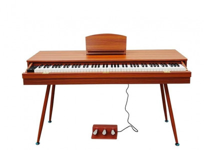 Digitální scénické piano černé lesklé vintage