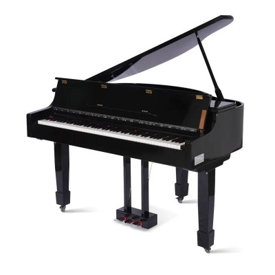 Schwarzes Klavier Flügel  Digitalpiano Flügelklavier Hochglanz Piano