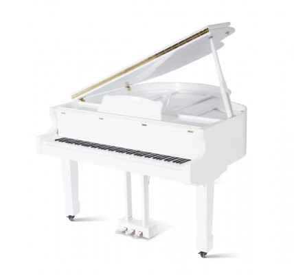 Digitální klavír v lesklé černé barvě