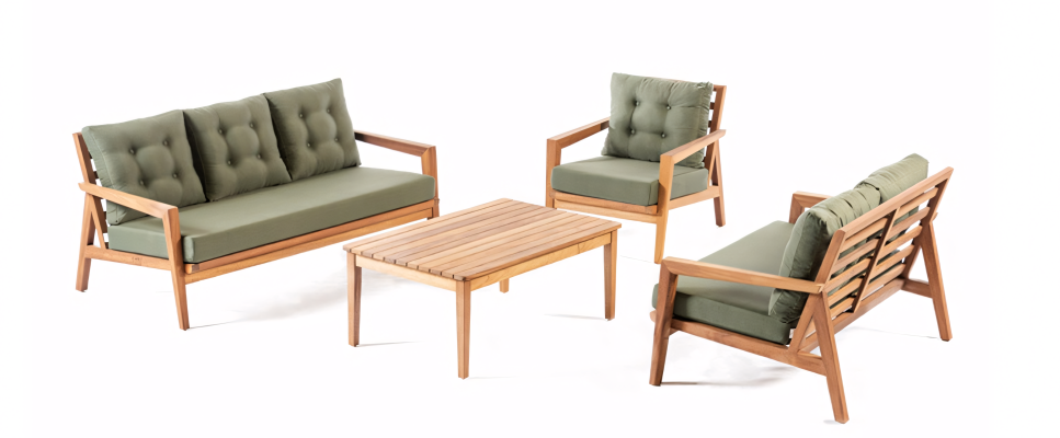 Gartenmöbel-Set  Design, das mit der Natur harmoniert