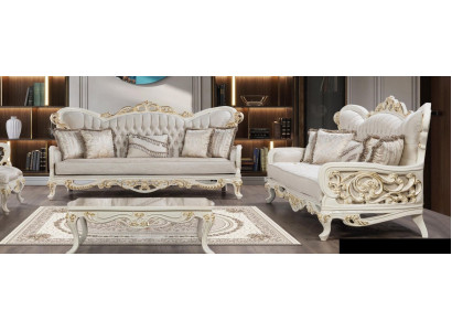 Sofaová sestava 3+3 sedačky barokních pohovek luxusní set souprav obývacího pokoje rokoko nábytek