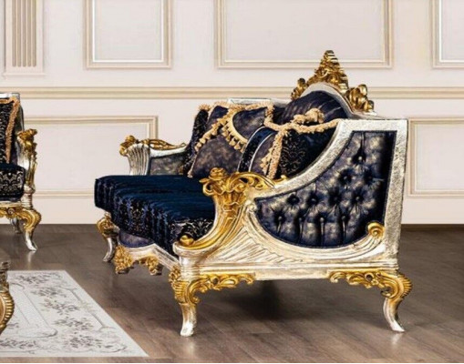 Sofa sestavu 3+3+1+1 Křeslo Konferenční stolek Klasické Sedací soupravy Křesla Luxus Nový Set 5 kusů