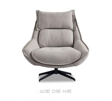 Otočný křeslo Luxus křeslo s ušima Loft nábytek Design židle Jednosed Sofa Couch