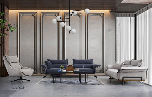 Otočný křeslo Luxus křeslo s ušima Loft nábytek Design židle Jednosed Sofa Couch