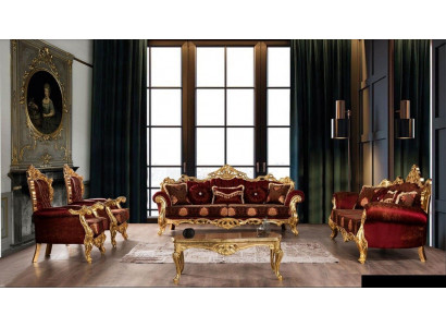 Sofa sestava 3+3+1+1 se stolečkem, sedačka, sada sof, křesel a luxusní set 5 kusů.
