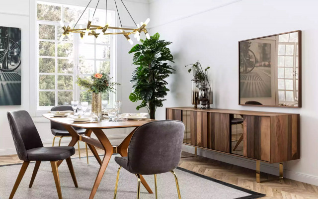 Jídelní stůl Design nábytek Jídelní stůl Luxus Italský Styl Dřevěný stůl Stoly