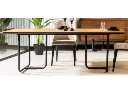 Nábytek Jídelní stoly 220x100 cm Luxusní jídelní stůl Dřevěný jídelní stůl
