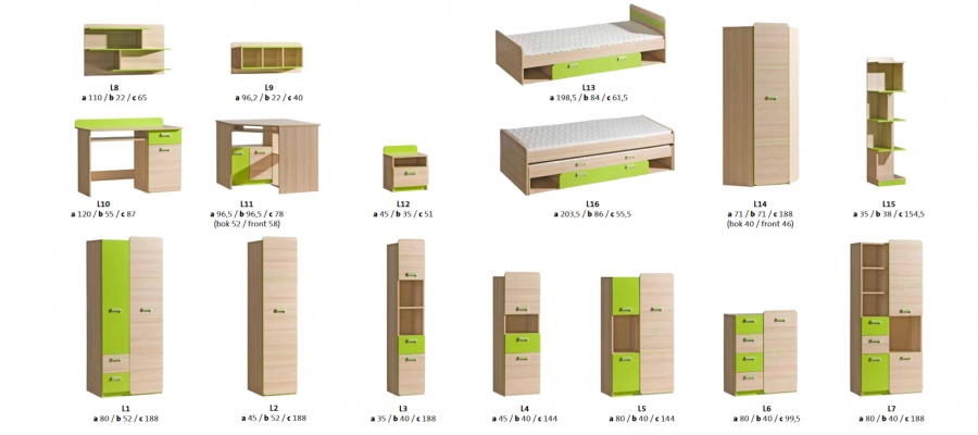 Věšák Regál Skříň Obývací Pokoj Kolekce Nábytek Moderní Styl