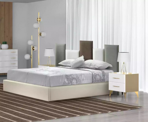 Ložnice Sada Postel 2x Noční stolek Komoda 7ks Design Luxus