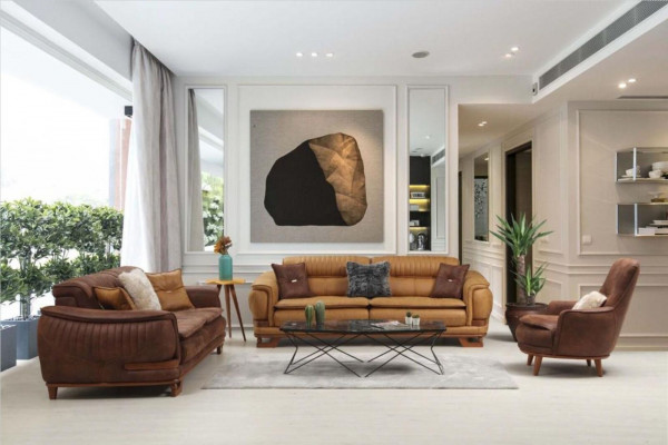 Sofa Sada Garnitury Kompletní Souprava Pohovka 3+3+1 Místný Křeslo