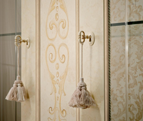 Vitrina Italské luxusní nábytek Vitríny Skříň s komodou Sklo Design Skříň