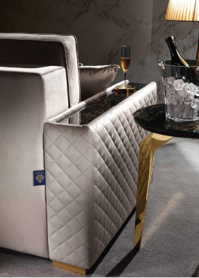 Luxus pohovka 3místná Moderní design Čalouněné Textilní pohovky Sedačka Italský nábytek