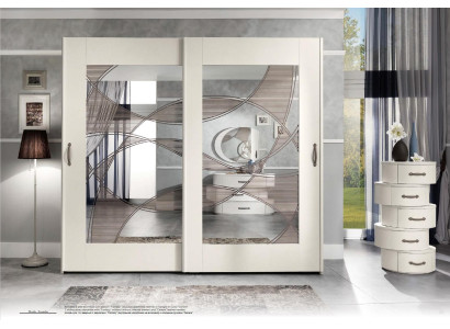 Luxusní šatní skříň se posuvnými dveřmi, skříň na ložnici, skříně z dřeva, moderní.