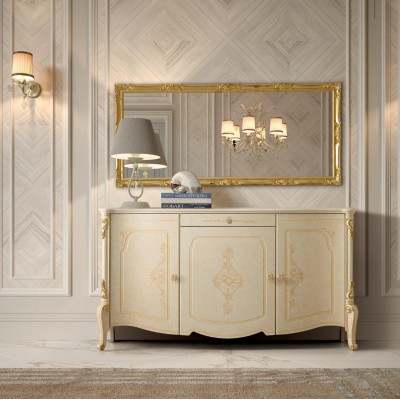 Skříň s nástavcem, zrcadlo, skříň, dřevěný nábytek, design nábytek, styl, komoda, set 2 kusy.