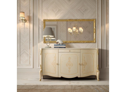 Skříň s nástavcem, zrcadlo, skříň, dřevěný nábytek, design nábytek, styl, komoda, set 2 kusy.