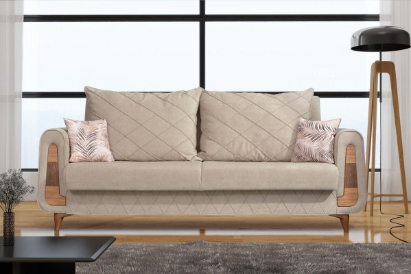 Designer Moderní Luxusní Pohovka 3místná Nábytek Čalouněný Textil Beige Velká Pohovka xxl Nová