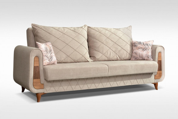 Designer Moderní Luxusní Pohovka 3místná Nábytek Čalouněný Textil Beige Velká Pohovka xxl Nová