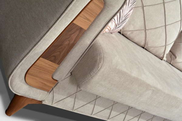 Designer Moderní Luxusní Pohovka 3místná Nábytek Čalouněný Textil Beige Velká Pohovka xxl Nová