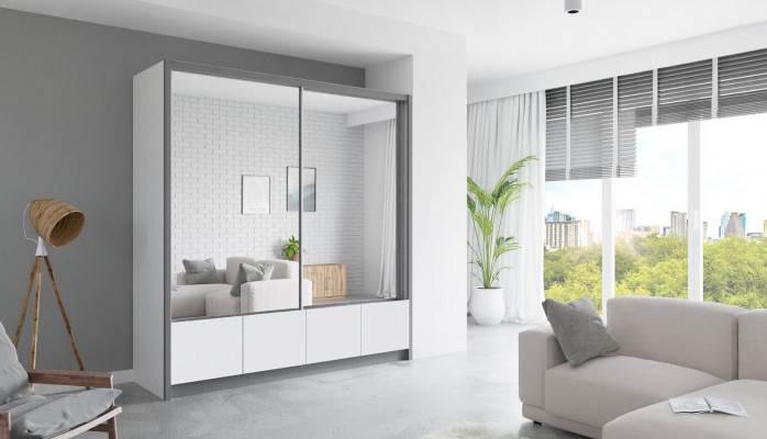 Moderní komoda se zásuvkami, skříňkou a zásuvkou, komody, skříně.