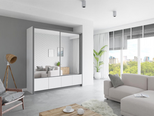 Moderní komoda se zásuvkami, skříňkou a zásuvkou, komody, skříně.