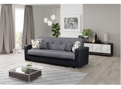 Dreisečtový luxusní velký pohovka couch textilní 3sedací sedací souprava polstrovaná sedací souprava nová
