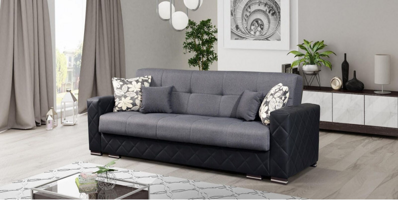Dreisečtový luxusní velký pohovka couch textilní 3sedací sedací souprava polstrovaná sedací souprava nová