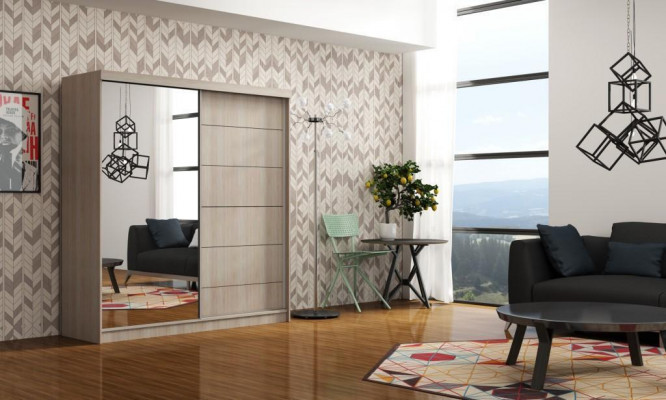 Design šatní skříně ložnice dřevěné oblečení Nový luxusní šatník se šikmými dvířky.