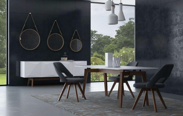 Jídelní set Luxusní nábytek Jídelní stůl židle Kredenc Masivní nábytek