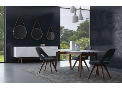 Jídelní set Luxusní nábytek Jídelní stůl židle Kredenc Masivní nábytek