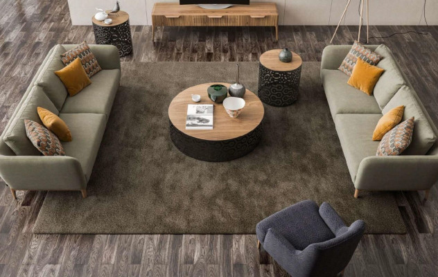 Zelená pohovka moderní sedací souprava obývací pokoj třísedadlová křeslo dvousedadlová 3+2+1