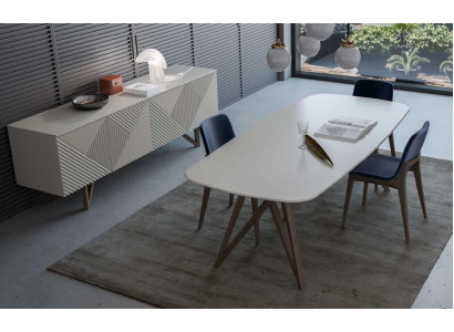 Jídelní sestava Moderní jídelní sestava bílé skříňky se úložným prostorem