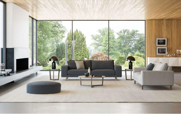 Šedá pohovka do obývacího pokoje Luxusní třímístná sedací souprava Moderní nábytek Styl