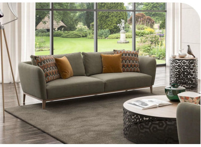 Olivově zelená třímístná moderní obývací pohovka Sedací nábytek Pohovka Sofa