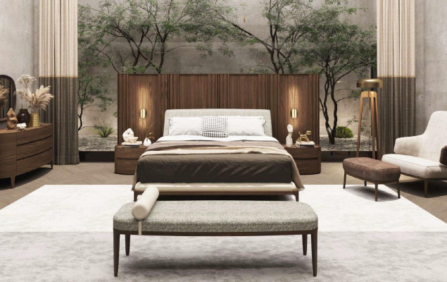 Designérský noční stolek z masivního dřeva Moderní design Ložnice nábytek