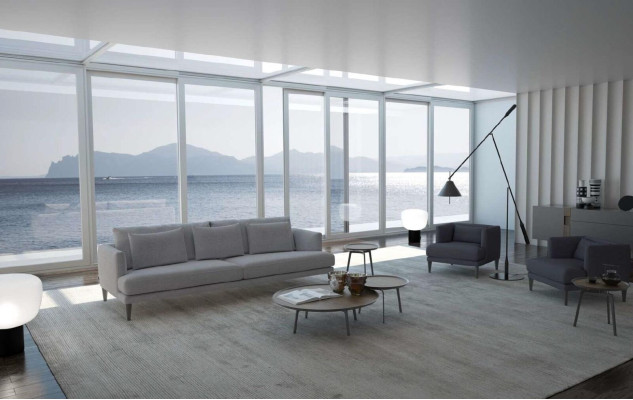 Šedý jednosedák luxusní designérské křeslo odpočinkové křeslo křeslo s ušáky moderní