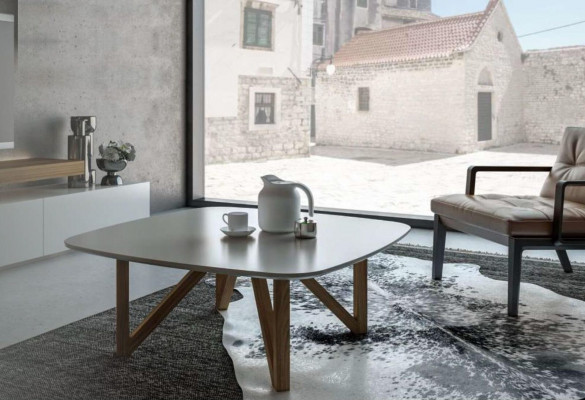 Stůl do obývacího pokoje Luxus Walnut Nature Designer Coffee Table