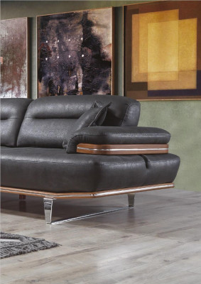 Třímístná luxusní pohovka 3 sedací soupravy sedadlo kůže design pohovka nábytek styl