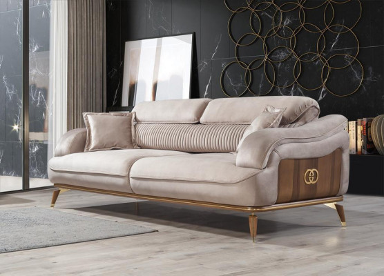 Třísedák pohovka 3sedadlová luxusní pohovky obývací pokoj nábytek látkový design.