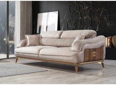 Třísedák pohovka 3sedadlová luxusní pohovky obývací pokoj nábytek látkový design.