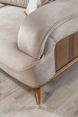 Třísedák pohovka 3sedadlová luxusní pohovky obývací pokoj nábytek látkový design.