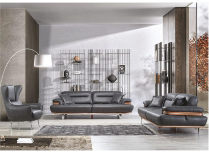 Souprava sedacích souprav Set 321 křesítek kůže pohovka gamašované designové pohovky