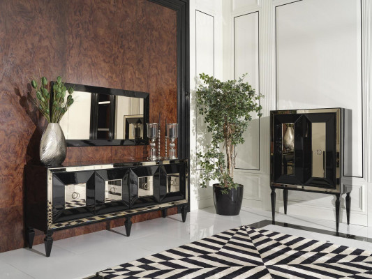 Velká jídelní kout jídelní stůl s židlemi 10 kusů černé dřevo.