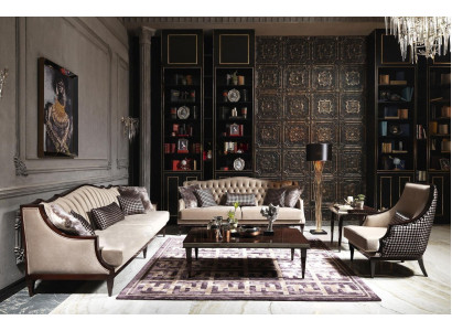 Sedačka čtyřmístná, třímístná, křeslo šedá látková pohovka, čalouněná sedací souprava