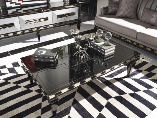 Sofa set 4-místná látková pohovka stůl k obývacímu pokoji šedý TV stojan set 3ks
