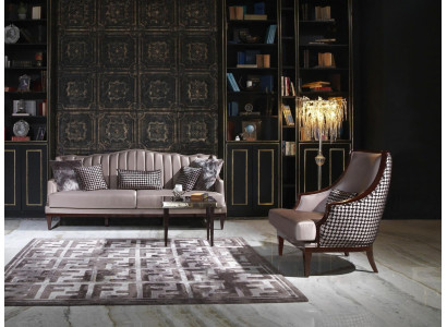 Sofa set čtyřmístný polštář židle konferenční stůl látková sedací souprava Šedá Polštář