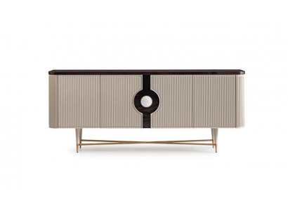 Sideboard kredenc Skříň Komoda Dřevo Dřevěná skříň Béžová Luxusní design