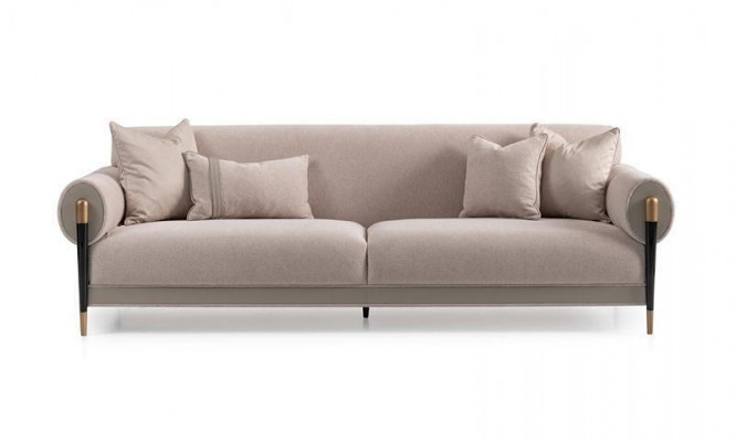 Látané Pohovka tříMístná Pohovka 3Místná Pohovka Moderní Design Beige Nová
